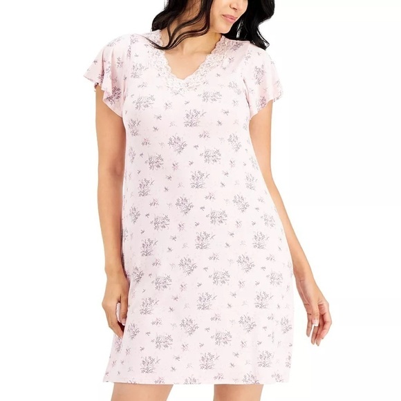 New Charter Club Lace-Trim Floral-Print
Chemise Nightgown Potpourri X small - Picture 2 of 6
